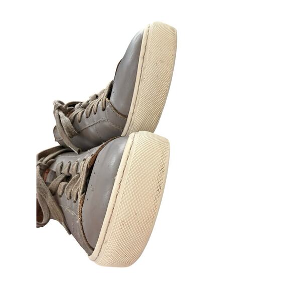 Greats Brooklyn The Royale Shoes Size 10.5 Leather Sneakers Preppy Casual Gray
